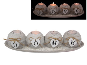 39x14cm MDF Home Candle Holder (Gift Box)