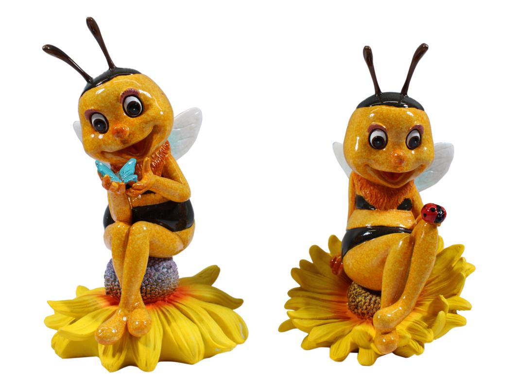 15cm Sitting Bee on Sunflower 2 Asstd