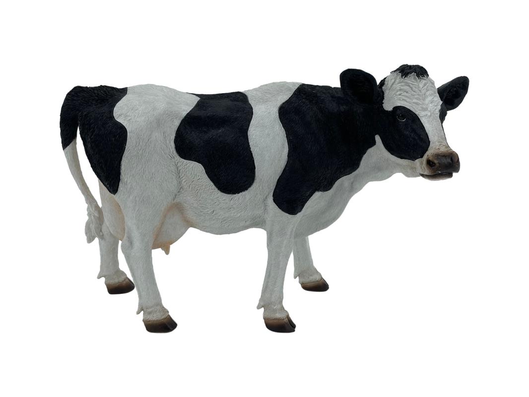 36cm Standing Black & White Cow