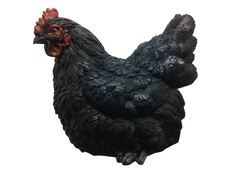 26cm Black Sitting Chicken