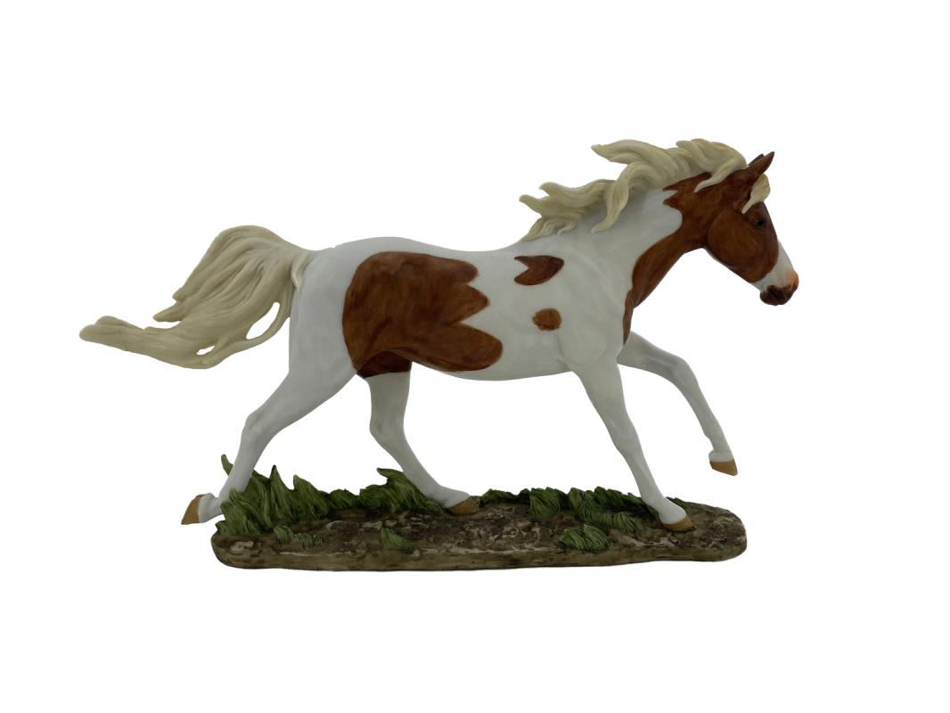 39cm Running Palomino Horse