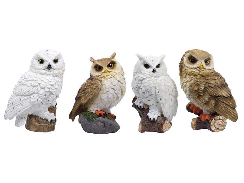 17cm Realistic Owl 4 Asstd
