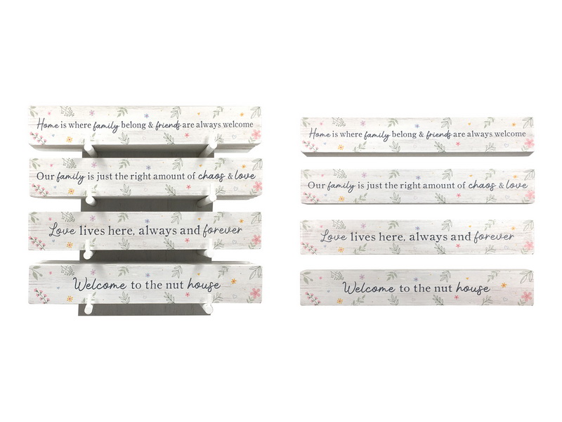 25cm Home Plaque with Positive Affirmation Message on Display 4 Asstd (16=Free Display)