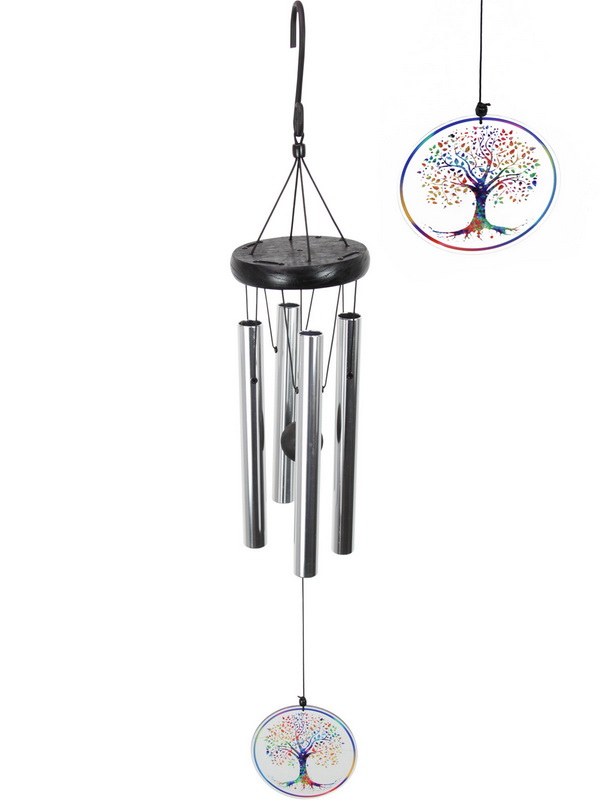 24cm Tree of Life Tuned Silver Wind Chime