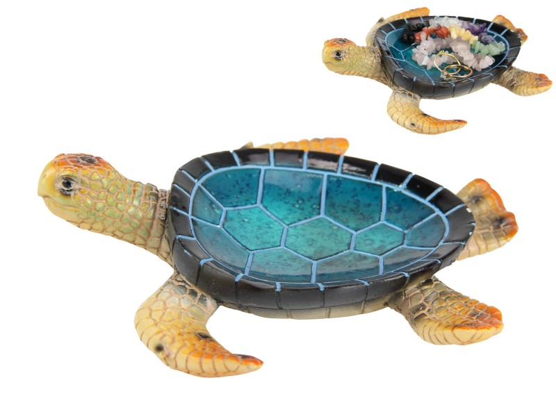 16cm Blue Turtle Soap Dish/Trinket Holder