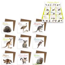 8x8cm Coaster with Australiana Animal Design 9 Asstd (72=Free Display)