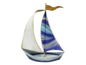 46cm Metal/Glass Sailboat