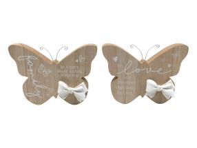 15cm MDF Butterfly Inspirational Plaque 2 Asstd
