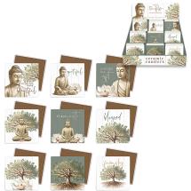 10x10cm Coaster with Buddha Tree of Life Design 9 Asstd (72=Free Display)