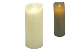 20cm Wax Candle with LED Flickering  Light (AAA Battery)