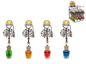 Tree of Life Car Aromatherapy Diffuser 4 Asstd Scents Lavender, Rose, Ocean & Jasmine (36=Free Display)