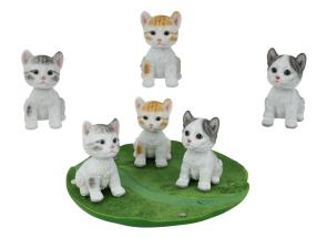 13cm Bobble Head Cat 3 Asstd in Bulk Divider Box Packing (12=Divider Box)