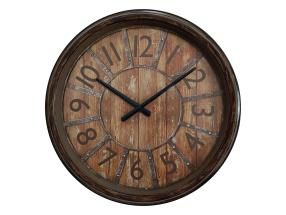 50cm Antique Brown Clock with Numerals