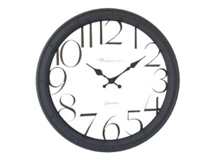 40cm Black Décor Clock (Window Box)