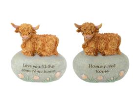 10cm Highland Cow on Inspirational Rock