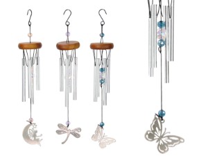 Crystal Butterfly/Dragonfly/Fairy Wind Chime 3 Asstd