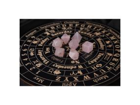 Rose Quartz Polyhedral Dice Set