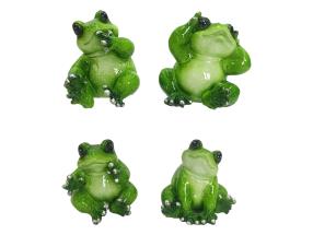 7cm Cute Marble Frogs 4 Asstd Bulk Packing (24=Divider Perforated Box)