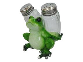 10cm Marble Frog Salt & Pepper Shaker Bulk Packing (8=Divider Perforated Box)