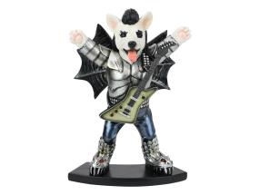28cm Kissing Rocker Dog with Guitar