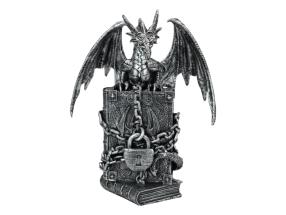 21cm Guardian Dragon Protecting Forbidden Texts