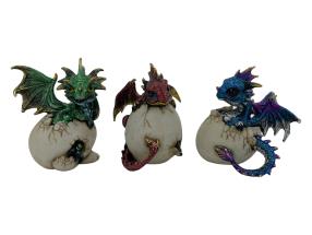 12cm Cute Dragon in Egg 3 Asstd