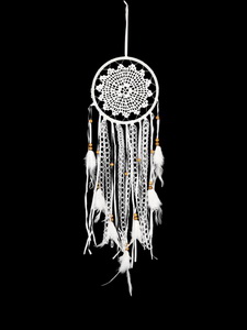 16cm White Crochet Dream Catcher