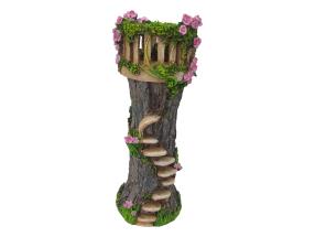 25cm Fairy Garden Castle Tower with Spiral Staircase