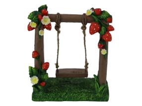 14cm Fairy Garden Strawberry Swing