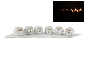 67cm MDF Family Candle Holder on Tray
