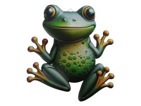 22cm Metal Cute Frog Wall Art 2 Asstd