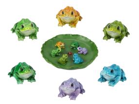 4.5cm Sitting Marble Frog 6 Asstd Display
