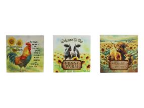 20cm Farmyard Ceramic Trivet 3 Asstd