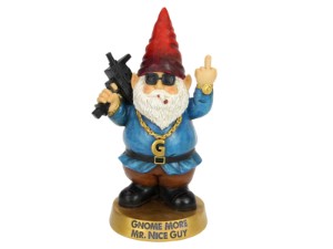 23cm Gnome with Gun-Gnome More Mr Nice Guy