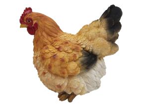 25cm Sitting Brown Chicken