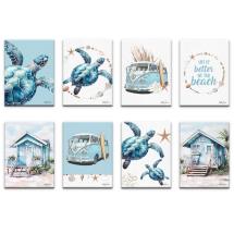 6x8cm Magnet with Beach Shack 8 Asstd in Display by Kelly Lane (48=Free Display)