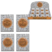 6x8cm Magnet Pack with Father's Day Design by Kelly Lane 4 Asstd (48=Free Display)