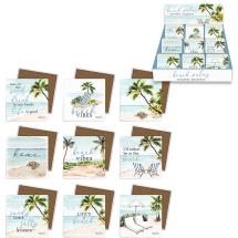 10x10cm Coaster with Palm Design by Kelly Lane (72=Free Display) 9 Asstd