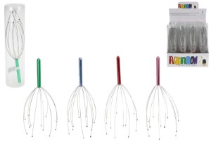 24cm Rainbow Head Massager 4 Asstd in Display Box