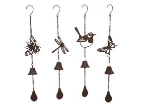 50cm Metal Insects with Cast Iron Bell 4 Asstd