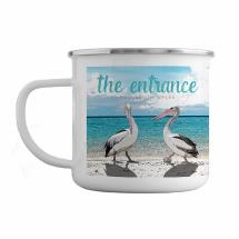 350ml Enamel Mug Pelicans by Kelly Lane