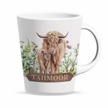 350ml Latte Mug with Highland Cow Design by Kelly Lane