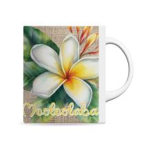 325ml Porcelain Mug Frangipani by Kelly Lane