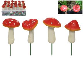 10cm Mushroom Garden Stake with Display 4 Asstd (24=Free Display)