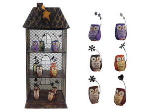 9cm Mini Owls with Wording & Display 12 Asstd (Free Display=72)