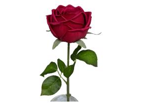 45cm Red Rose Stem Real Touch