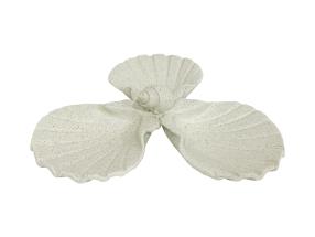 25cm Triple Shell Decor Piece in Sand Finish