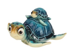 15cm Comical Marble Turtle with Baby