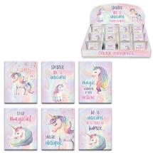 6x8cm Magnet with Sparkling Unicorn Design in Display (48=Free Display)